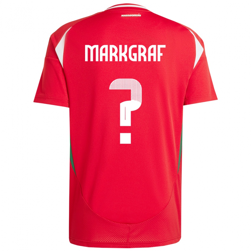 Enfant Maillot Hongrie Ákos Markgráf #0 Rouge Tenues Domicile 24-26 T-Shirt Belgique
