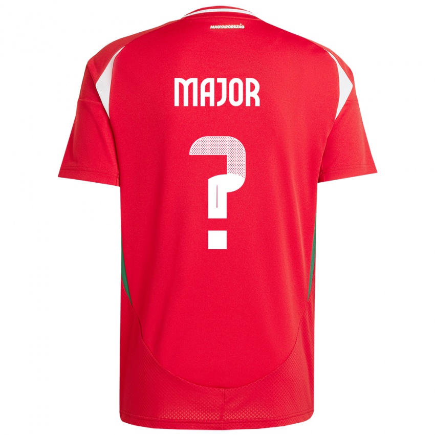 Enfant Maillot Hongrie Marcell Major #0 Rouge Tenues Domicile 24-26 T-Shirt Belgique