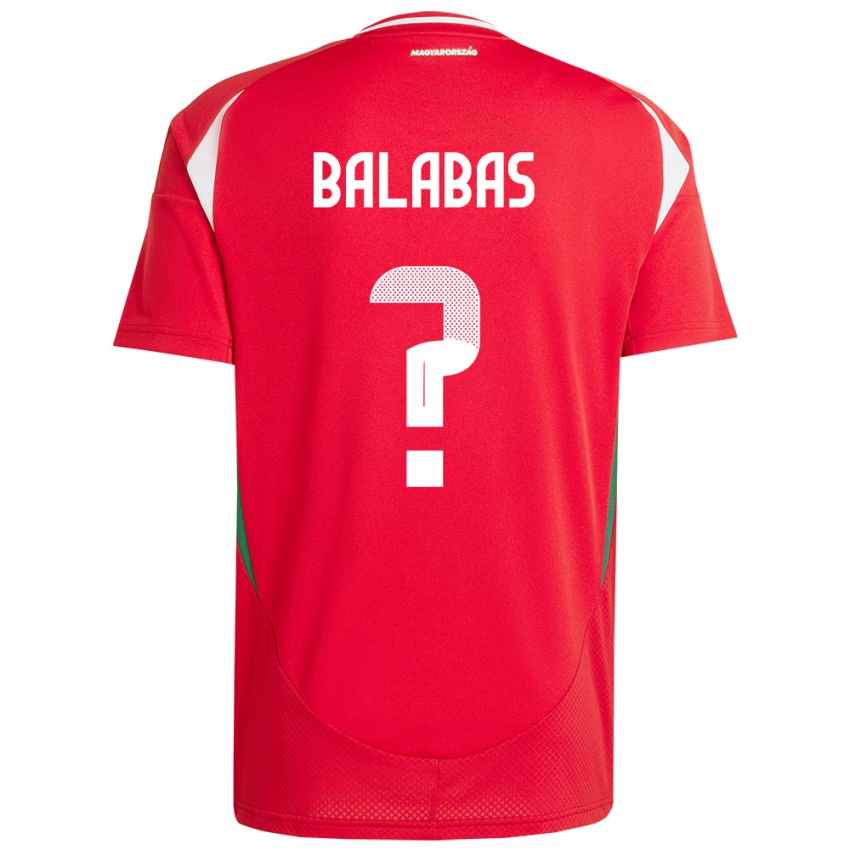 Enfant Maillot Hongrie Bence Balabás #0 Rouge Tenues Domicile 24-26 T-Shirt Belgique