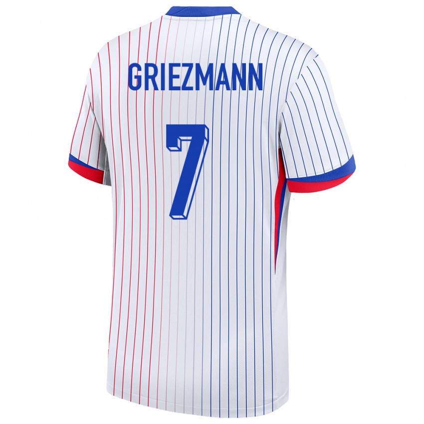 Kinderen Frankrijk Antoine Griezmann #7 Wit Uitshirt Uittenue 24-26 T-Shirt België