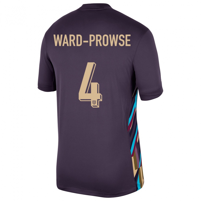Kinder England James Ward-Prowse #4 Dunkle Rosine Auswärtstrikot Trikot 24-26 T-Shirt Belgien