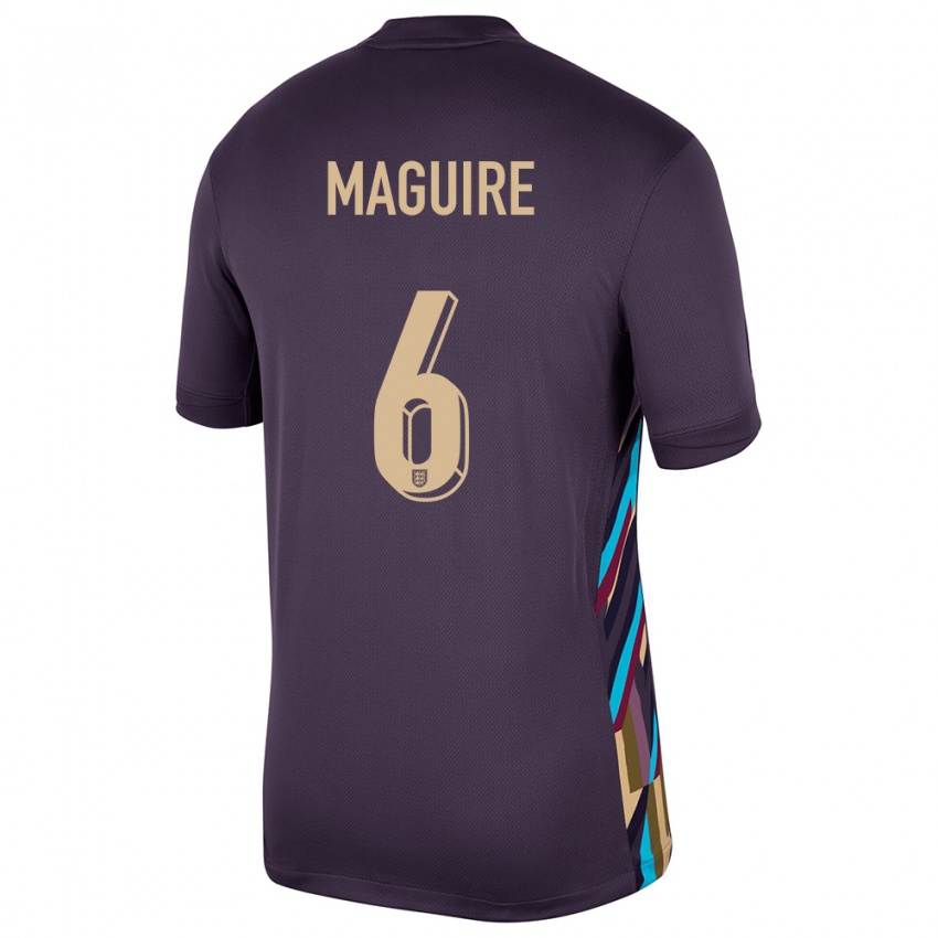 Enfant Maillot Angleterre Harry Maguire #6 Raisins Noirs Tenues Extérieur 24-26 T-Shirt Belgique
