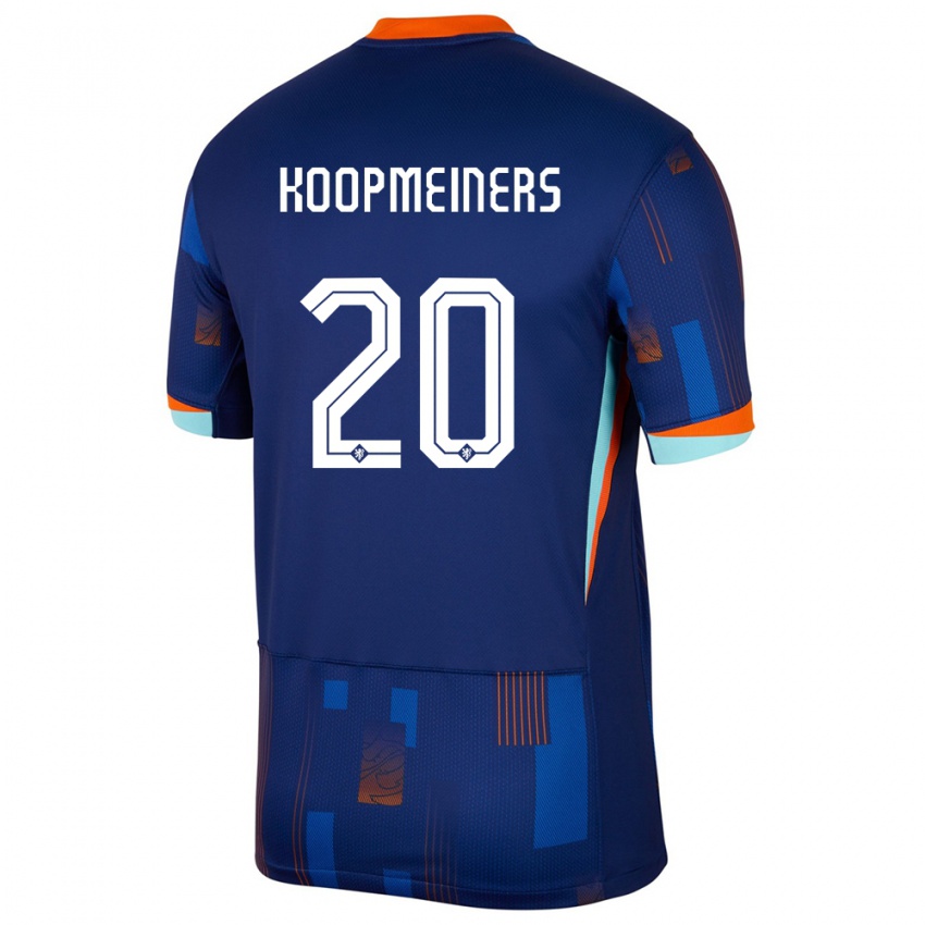 Kinder Niederlande Teun Koopmeiners #20 Blau Auswärtstrikot Trikot 24-26 T-Shirt Belgien