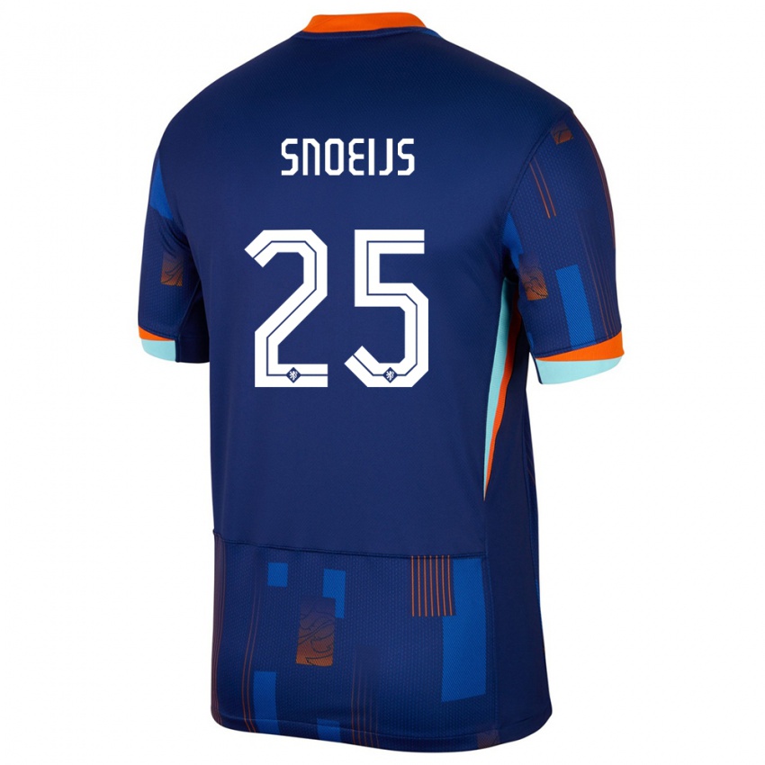 Kinder Niederlande Katja Snoeijs #25 Blau Auswärtstrikot Trikot 24-26 T-Shirt Belgien