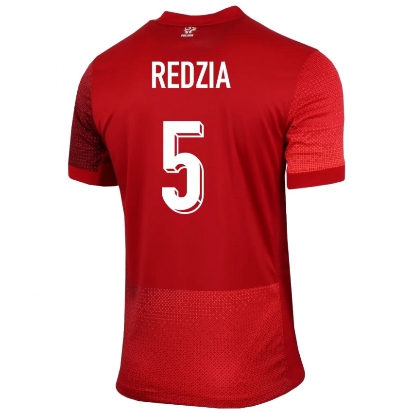 Kinder Polen Anna Redzia #5 Rot Auswärtstrikot Trikot 24-26 T-Shirt Belgien