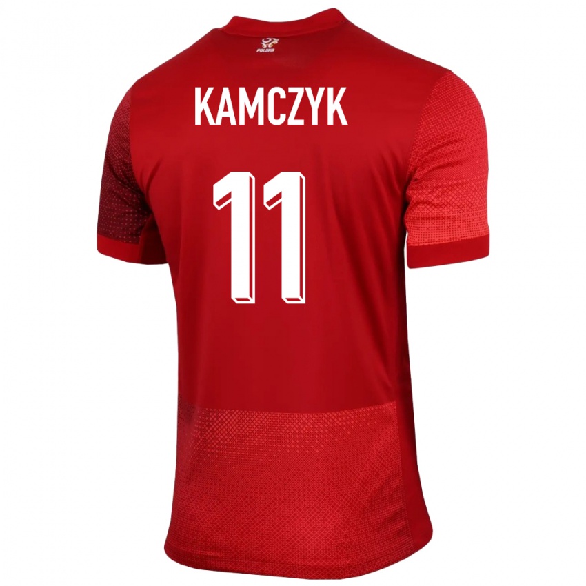 Kinder Polen Ewelina Kamczyk #11 Rot Auswärtstrikot Trikot 24-26 T-Shirt Belgien