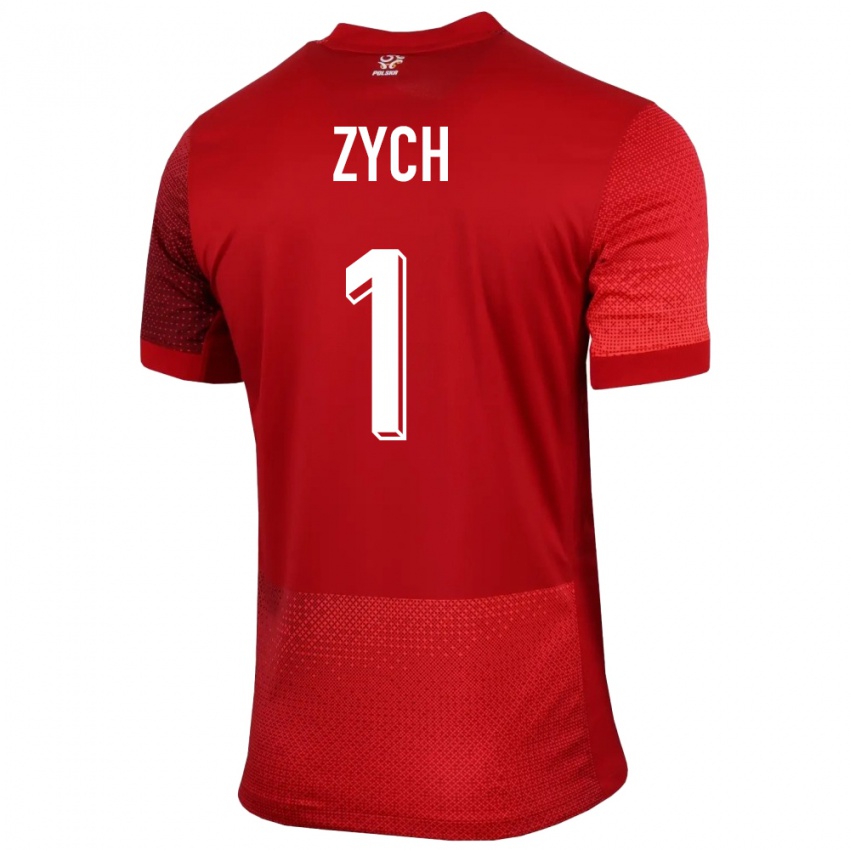 Kinderen Polen Oliwier Zych #1 Rood Uitshirt Uittenue 24-26 T-Shirt België