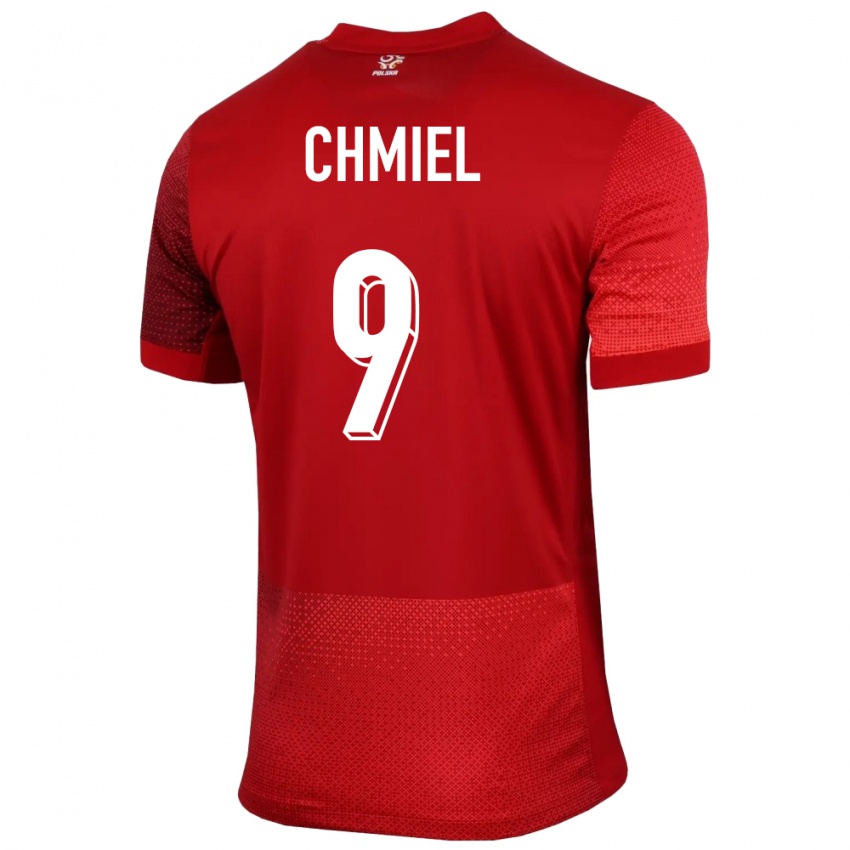 Kinder Polen George Chmiel #9 Rot Auswärtstrikot Trikot 24-26 T-Shirt Belgien