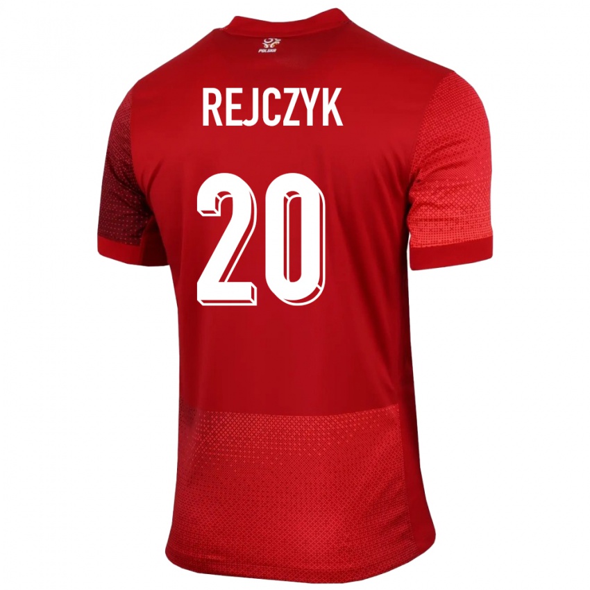 Kinder Polen Filip Rejczyk #20 Rot Auswärtstrikot Trikot 24-26 T-Shirt Belgien