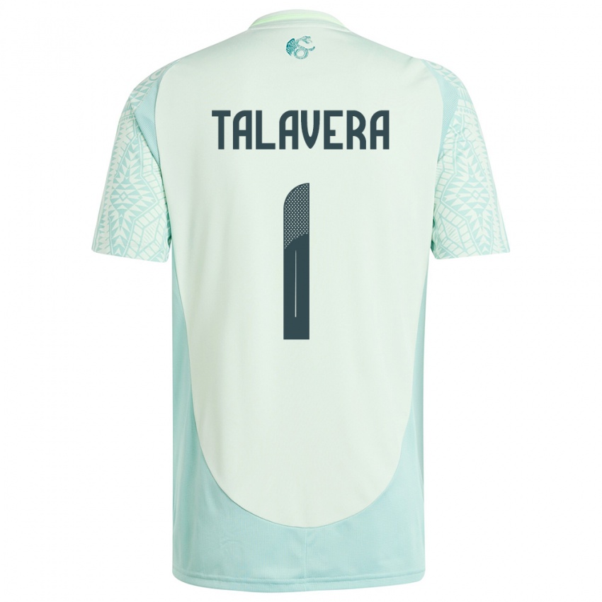 Kinder Mexiko Alfredo Talavera #1 Leinengrün Auswärtstrikot Trikot 24-26 T-Shirt Belgien
