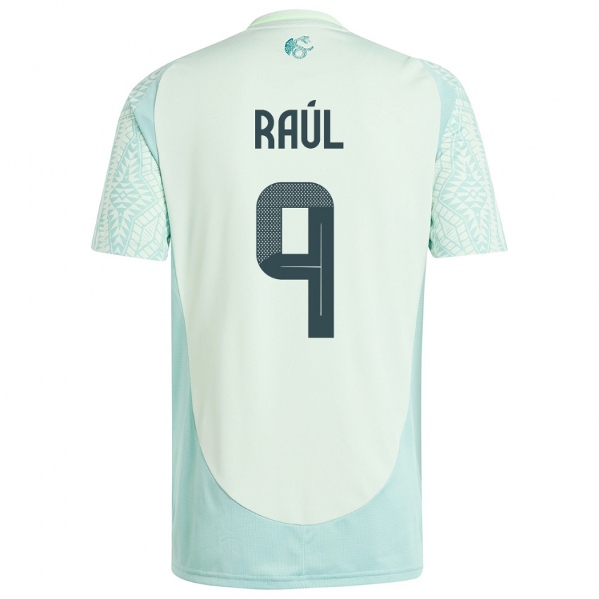 Enfant Maillot Mexique Raul Jimenez #9 Lin Vert Tenues Extérieur 24-26 T-Shirt Belgique
