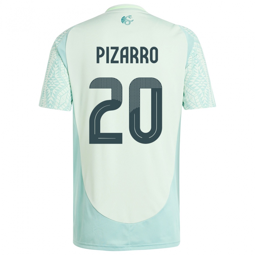 Kinder Mexiko Rodolfo Pizarro #20 Leinengrün Auswärtstrikot Trikot 24-26 T-Shirt Belgien