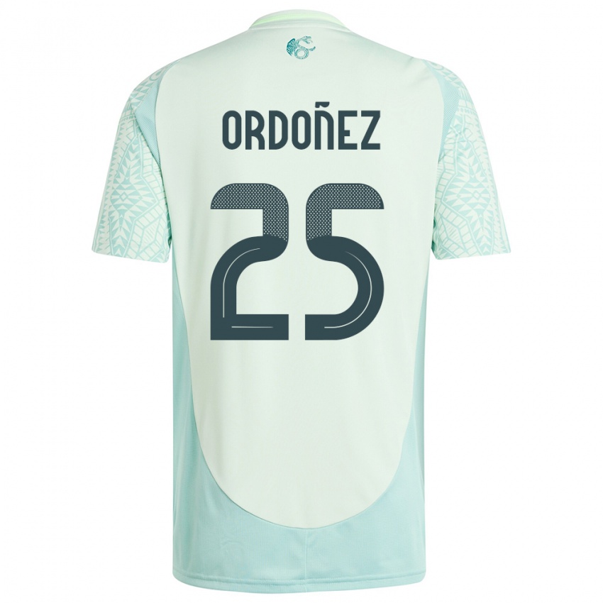 Kinder Mexiko Diana Ordonez #25 Leinengrün Auswärtstrikot Trikot 24-26 T-Shirt Belgien