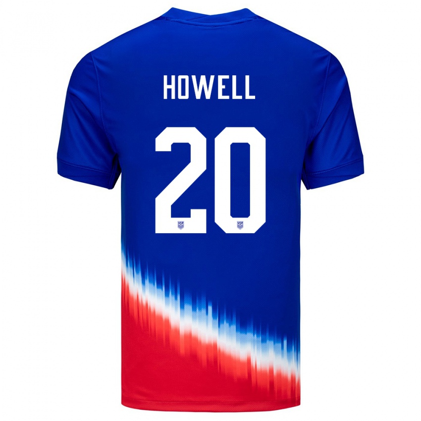 Kinder Vereinigte Staaten Jaelin Howell #20 Blau Auswärtstrikot Trikot 24-26 T-Shirt Belgien