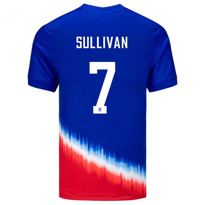 Kinder Vereinigte Staaten Quinn Sullivan #7 Blau Auswärtstrikot Trikot 24-26 T-Shirt Belgien