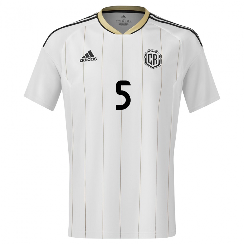 Kinder Costa Rica Celso Borges #5 Weiß Auswärtstrikot Trikot 24-26 T-Shirt Belgien