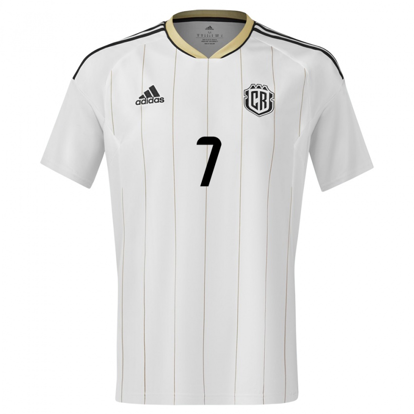 Enfant Maillot Costa Rica Anthony Contreras #7 Blanc Tenues Extérieur 24-26 T-Shirt Belgique