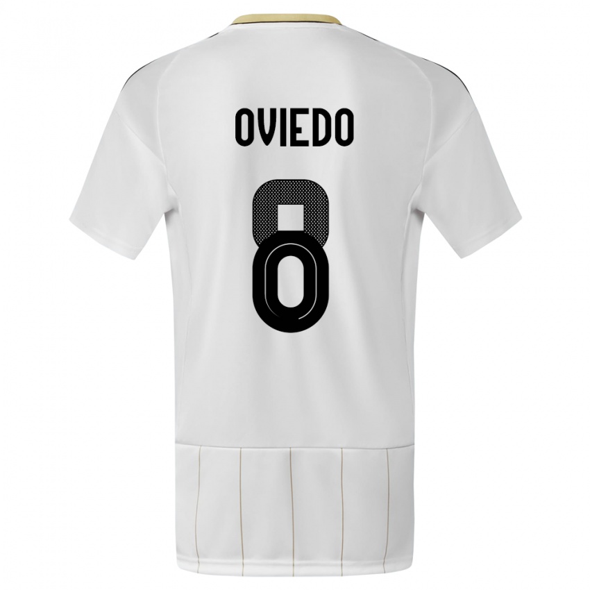 Enfant Maillot Costa Rica Bryan Oviedo #8 Blanc Tenues Extérieur 24-26 T-Shirt Belgique