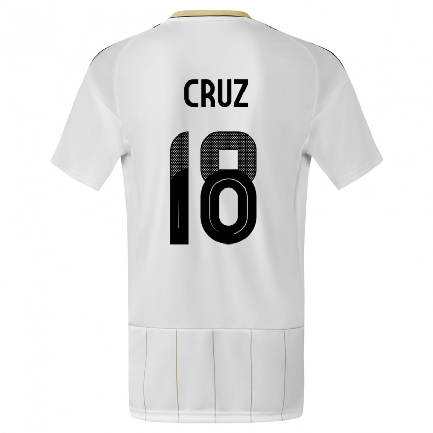 Enfant Maillot Costa Rica Aaron Cruz #18 Blanc Tenues Extérieur 24-26 T-Shirt Belgique