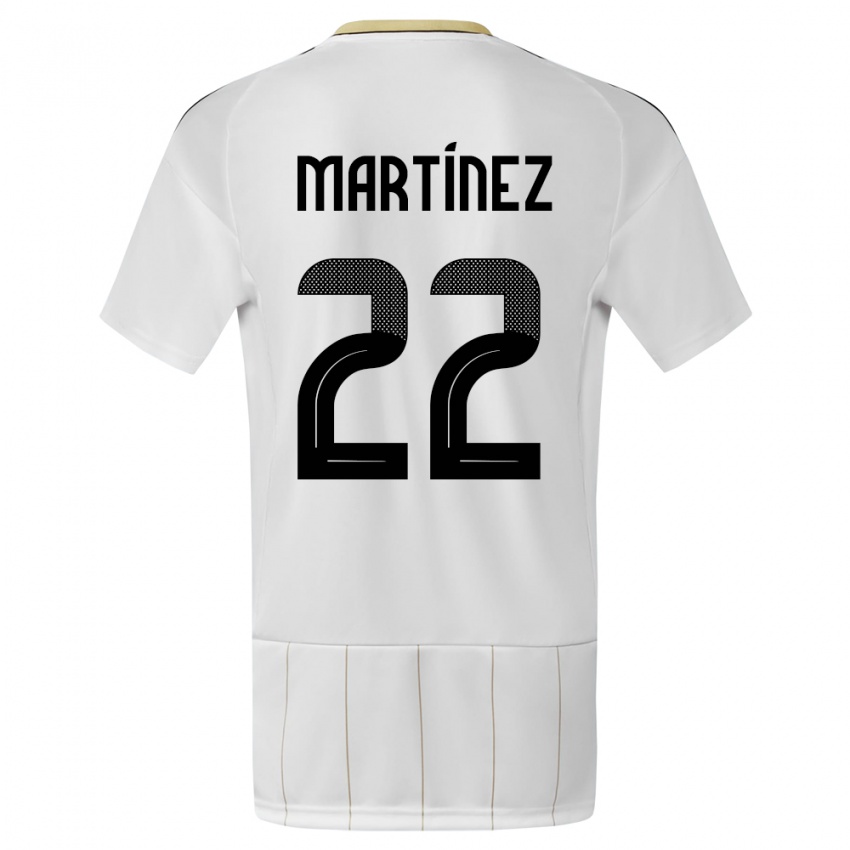 Kinder Costa Rica Carlos Martinez #22 Weiß Auswärtstrikot Trikot 24-26 T-Shirt Belgien