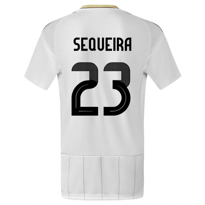 Kinder Costa Rica Patrick Sequeira #23 Weiß Auswärtstrikot Trikot 24-26 T-Shirt Belgien