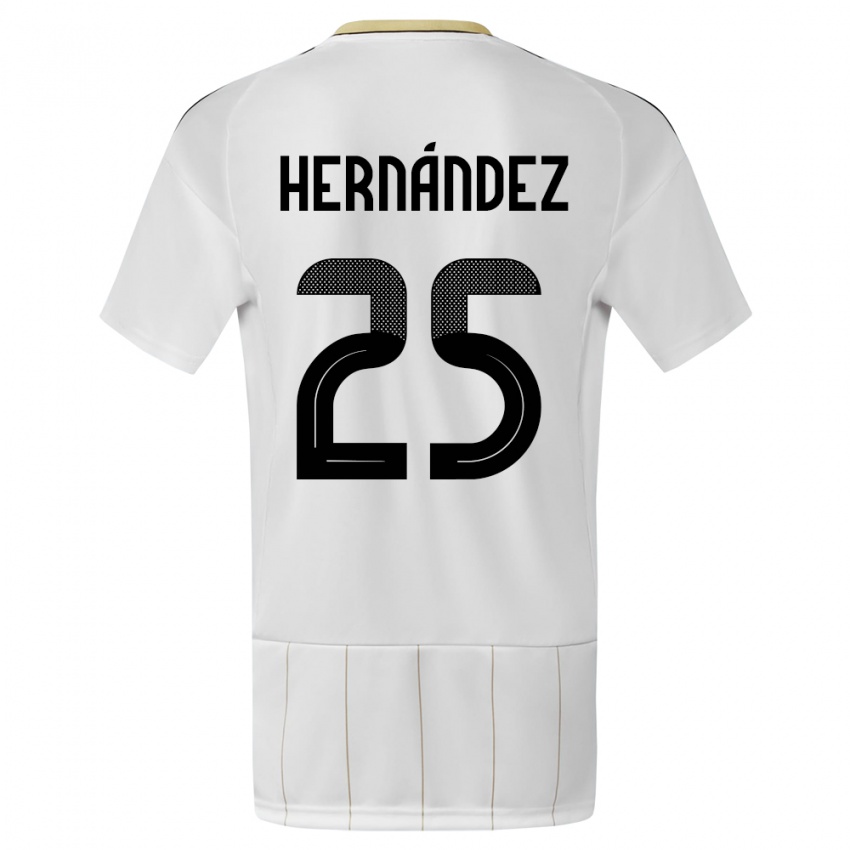 Enfant Maillot Costa Rica Anthony Hernandez #25 Blanc Tenues Extérieur 24-26 T-Shirt Belgique