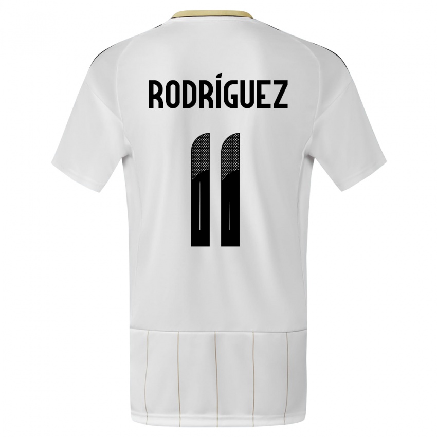 Kinder Costa Rica Raquel Rodriguez #11 Weiß Auswärtstrikot Trikot 24-26 T-Shirt Belgien