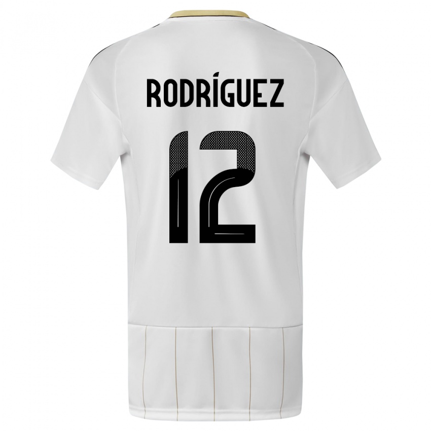 Kinder Costa Rica Lixy Rodriguez #12 Weiß Auswärtstrikot Trikot 24-26 T-Shirt Belgien