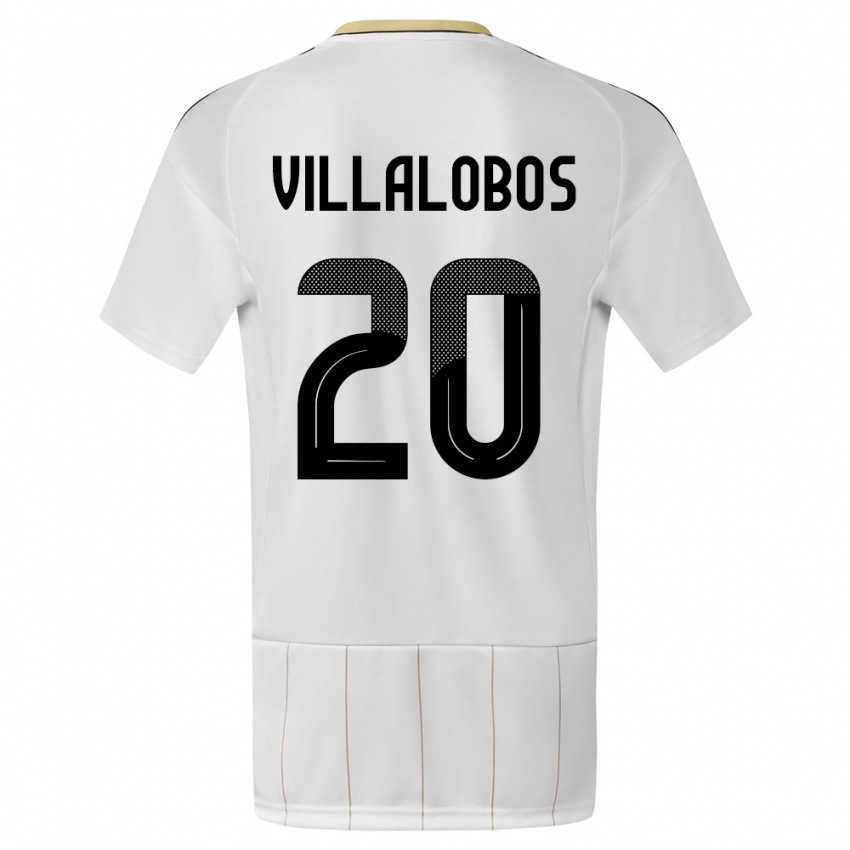 Kinder Costa Rica Fabiola Villalobos #20 Weiß Auswärtstrikot Trikot 24-26 T-Shirt Belgien