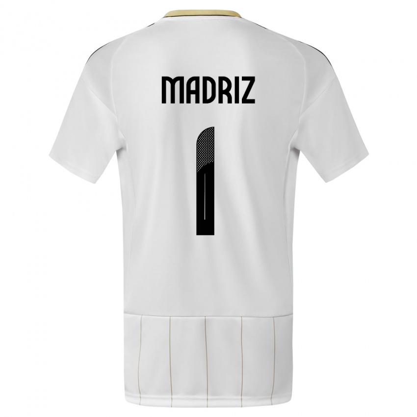 Kinder Costa Rica Abraham Madriz #1 Weiß Auswärtstrikot Trikot 24-26 T-Shirt Belgien