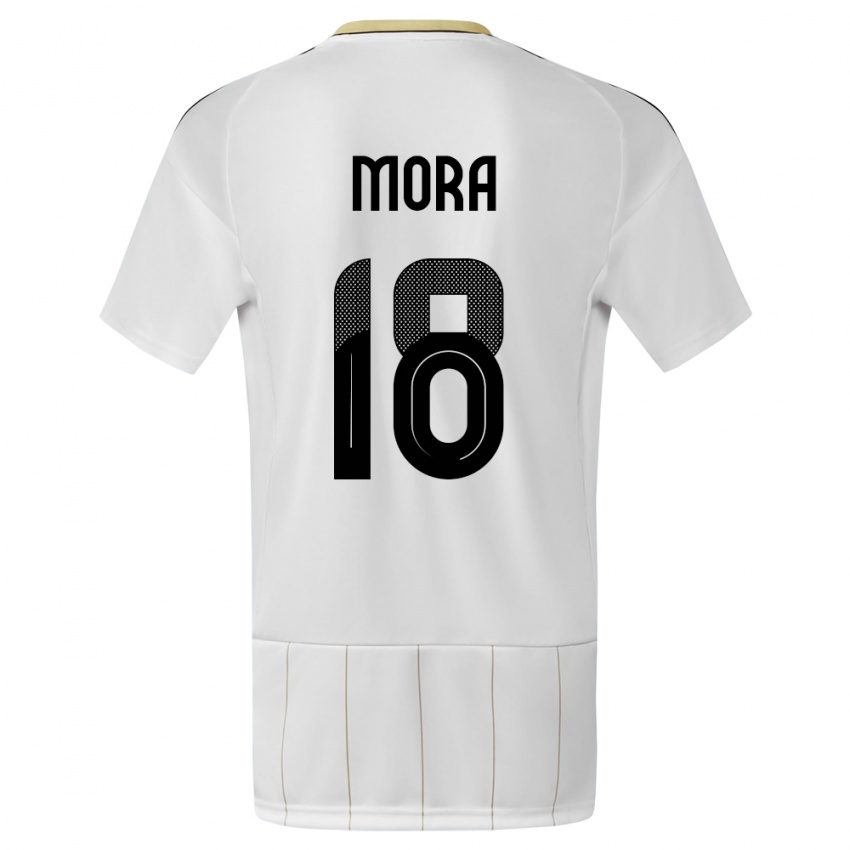Kinder Costa Rica Bayron Mora #18 Weiß Auswärtstrikot Trikot 24-26 T-Shirt Belgien