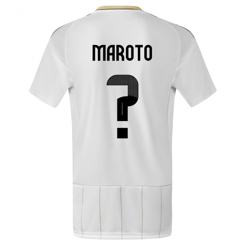 Kinderen Costa Rica Victor Maroto #0 Wit Uitshirt Uittenue 24-26 T-Shirt België