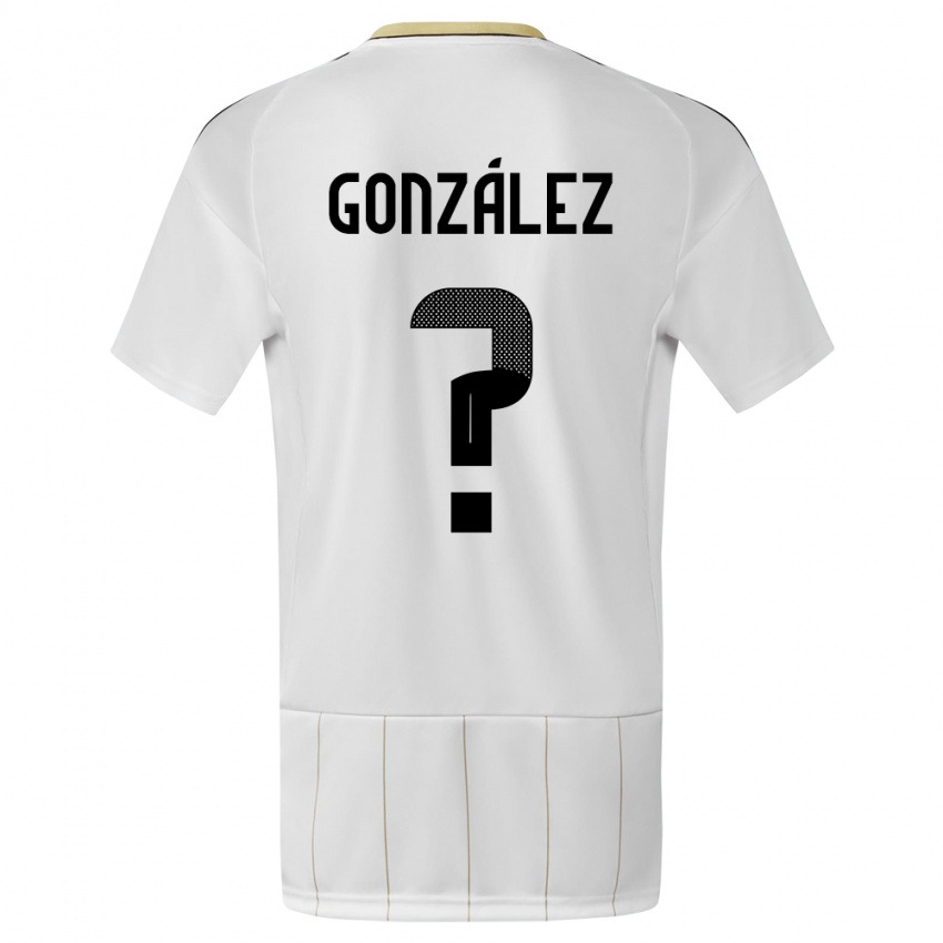Enfant Maillot Costa Rica Ariel Gonzalez #0 Blanc Tenues Extérieur 24-26 T-Shirt Belgique