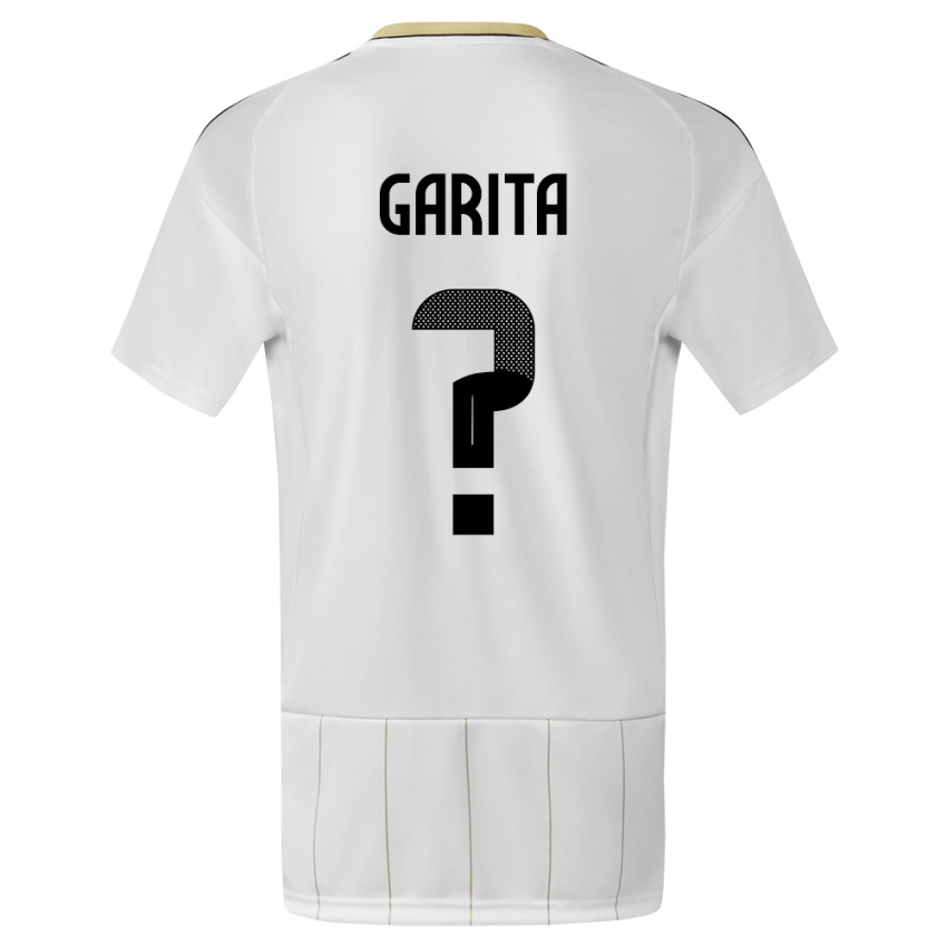 Enfant Maillot Costa Rica Emmanuel Garita #0 Blanc Tenues Extérieur 24-26 T-Shirt Belgique