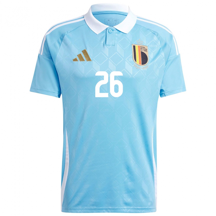 Kinder Belgien Dedryck Boyata #26 Blau Auswärtstrikot Trikot 24-26 T-Shirt Belgien