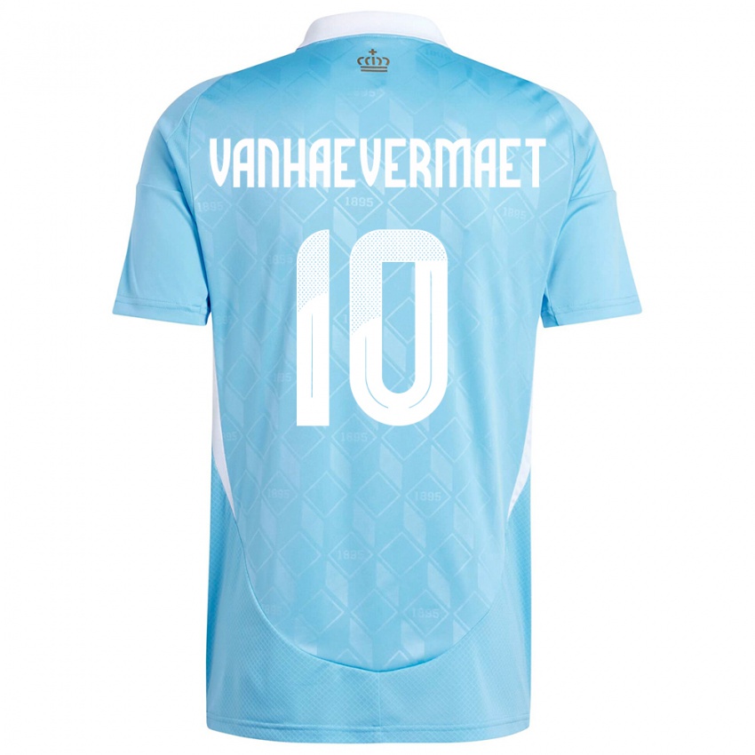 Kinder Belgien Justine Vanhaevermaet #10 Blau Auswärtstrikot Trikot 24-26 T-Shirt Belgien