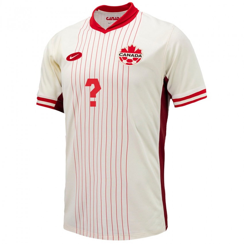 Kinder Kanada Hugo Tavares #0 Weiß Auswärtstrikot Trikot 24-26 T-Shirt Belgien