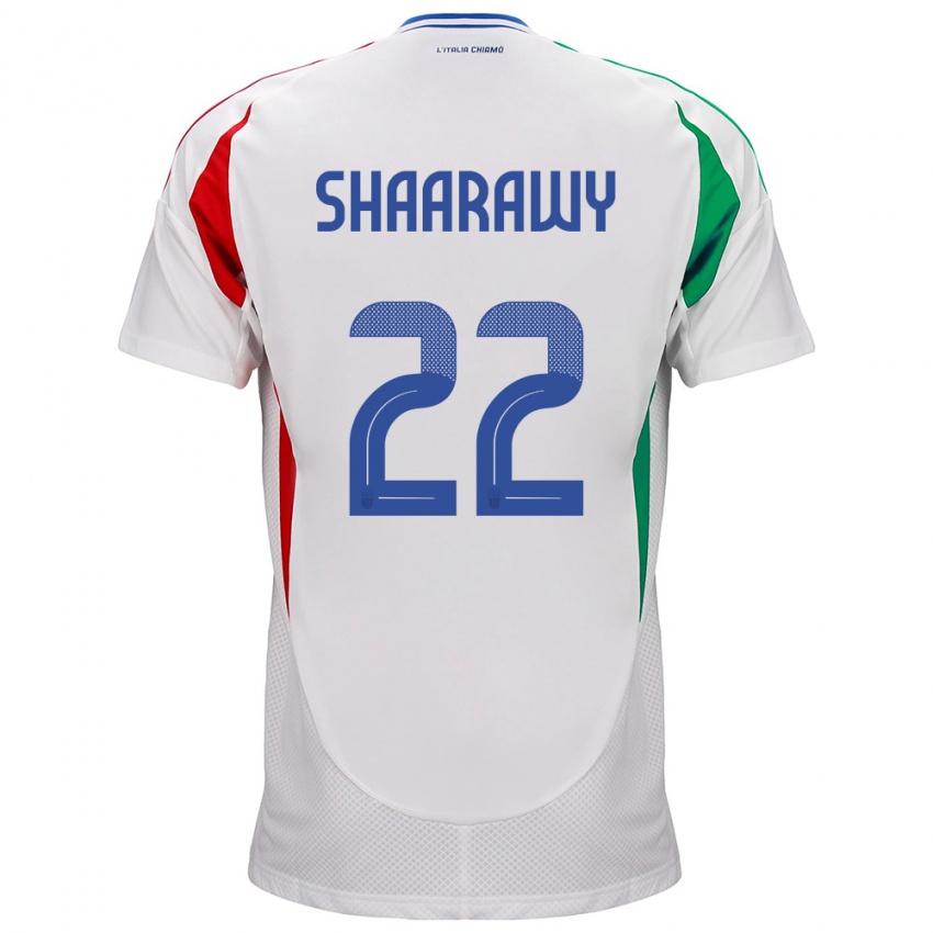 Kinder Italien Stephan El Shaarawy #22 Weiß Auswärtstrikot Trikot 24-26 T-Shirt Belgien