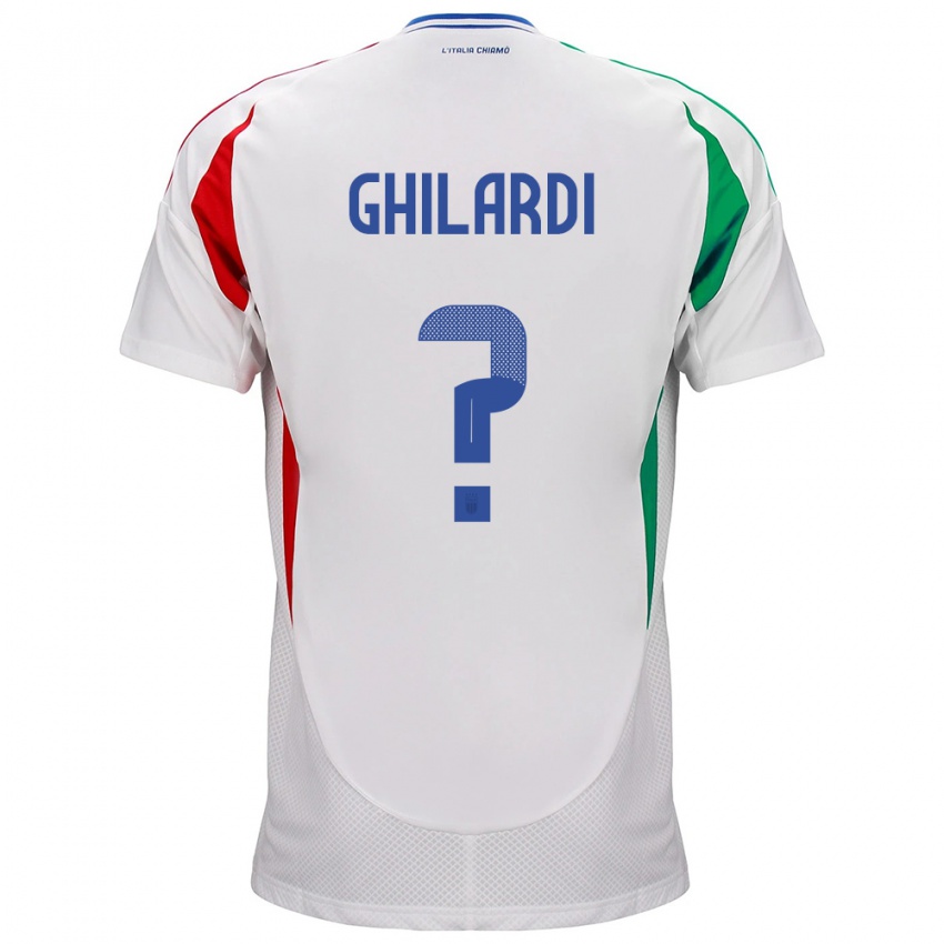 Kinder Italien Daniele Ghilardi #0 Weiß Auswärtstrikot Trikot 24-26 T-Shirt Belgien