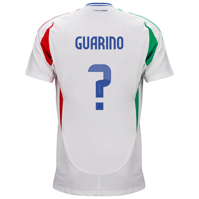 Kinder Italien Gabriele Guarino #0 Weiß Auswärtstrikot Trikot 24-26 T-Shirt Belgien