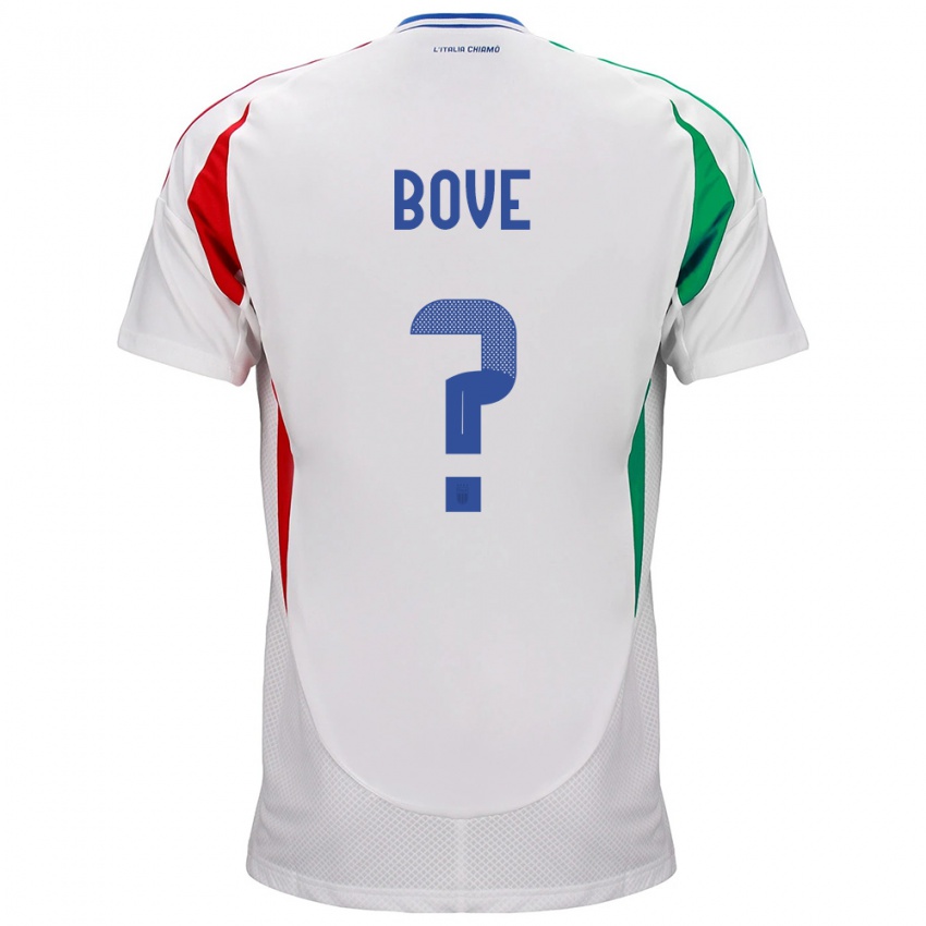 Kinder Italien Edoardo Bove #0 Weiß Auswärtstrikot Trikot 24-26 T-Shirt Belgien