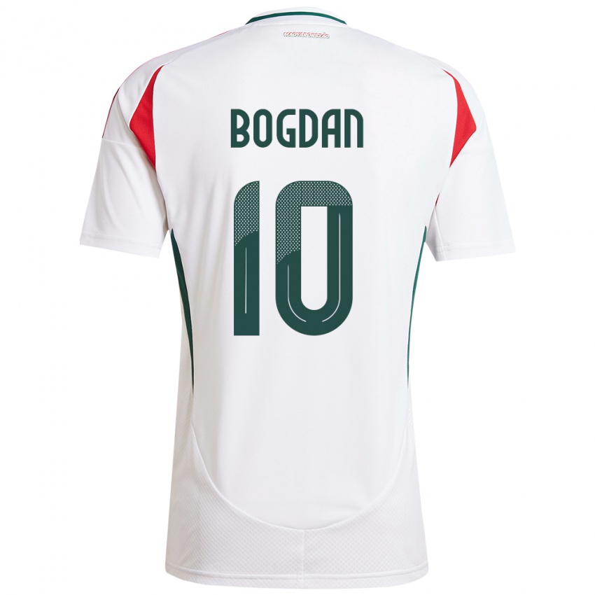 Enfant Maillot Hongrie Hunor Bogdán #10 Blanc Tenues Extérieur 24-26 T-Shirt Belgique