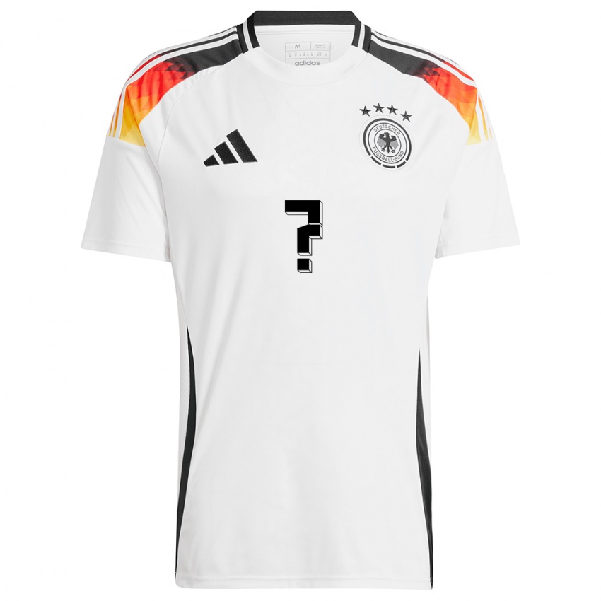 Homme Maillot Allemagne Votre Nom #0 Blanc Tenues Domicile 24-26 T-Shirt Belgique