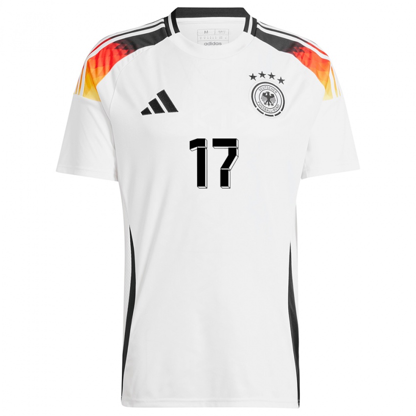 Homme Maillot Allemagne Felicitas Rauch #17 Blanc Tenues Domicile 24-26 T-Shirt Belgique