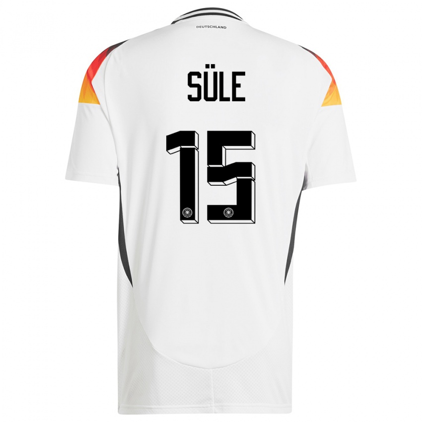 Heren Duitsland Niklas Sule #15 Wit Thuisshirt Thuistenue 24-26 T-Shirt België