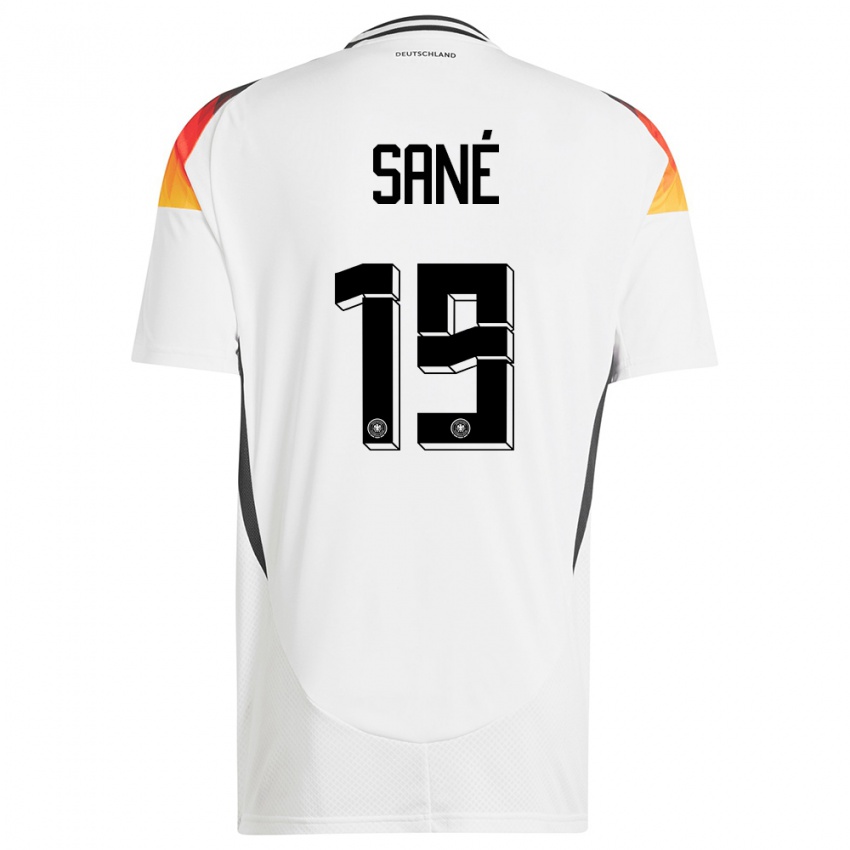 Herren Deutschland Leroy Sane #19 Weiß Heimtrikot Trikot 24-26 T-Shirt Belgien