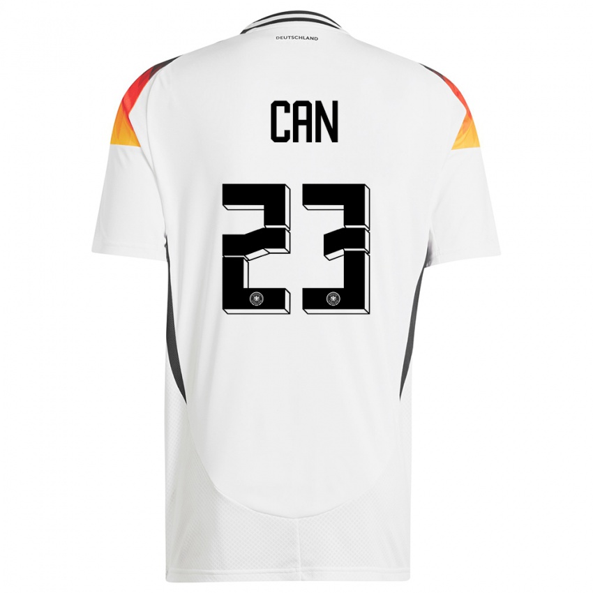 Homme Maillot Allemagne Emre Can #23 Blanc Tenues Domicile 24-26 T-Shirt Belgique