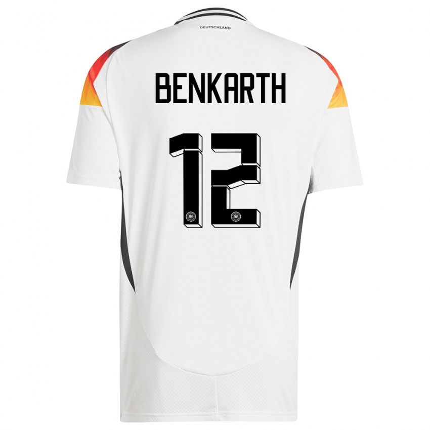 Heren Duitsland Laura Benkarth #12 Wit Thuisshirt Thuistenue 24-26 T-Shirt België