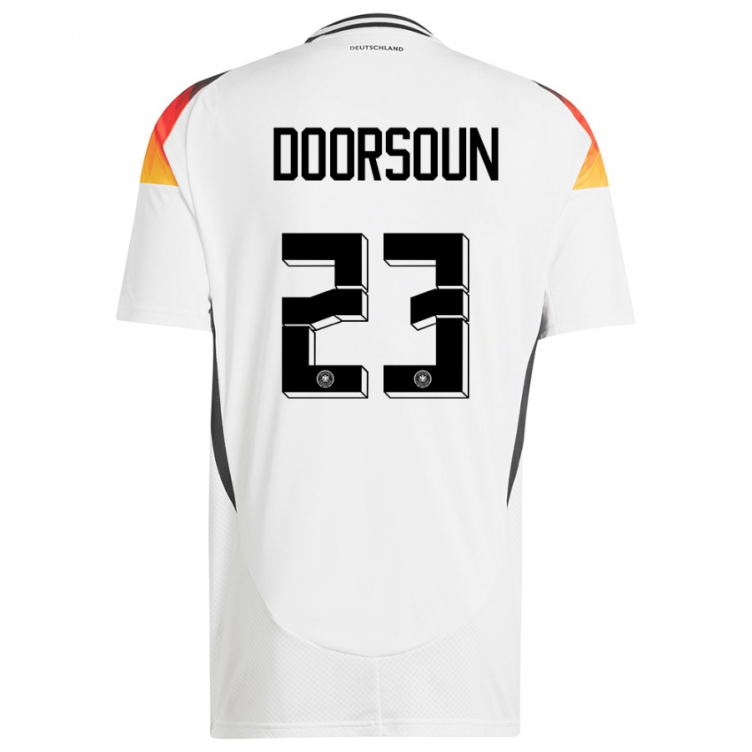 Herren Deutschland Sara Doorsoun #23 Weiß Heimtrikot Trikot 24-26 T-Shirt Belgien