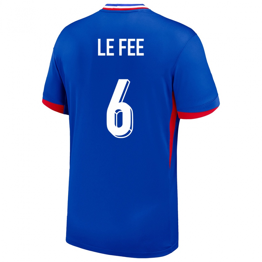 Herren Frankreich Enzo Le Fee #6 Blau Heimtrikot Trikot 24-26 T-Shirt Belgien